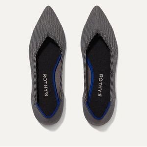 Rothy’s the Point in Cloud Grey Birdseye, 7.5